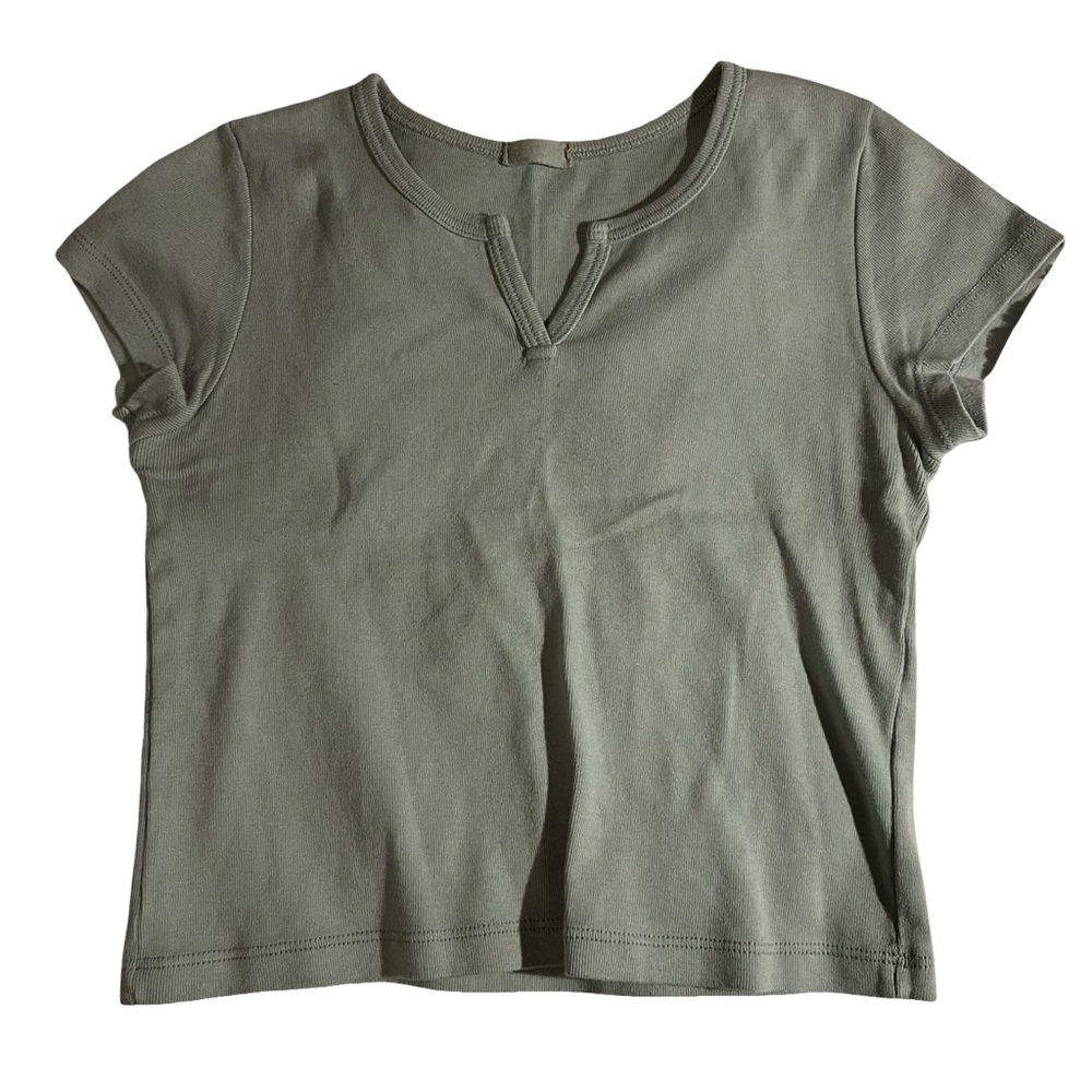 Brandy Melville Sage Green Short Sleeve Tee